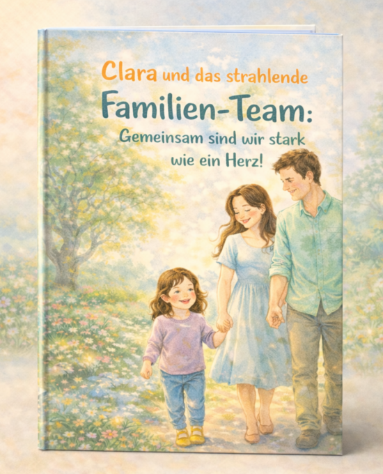 Clara und das strahlende Familien-Team: Gemeinsam sind wir stark wie ein Herz!