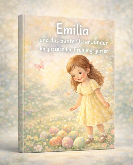 Emilia und das bunte Osterwunder im glitzernden Frühlingsgarten