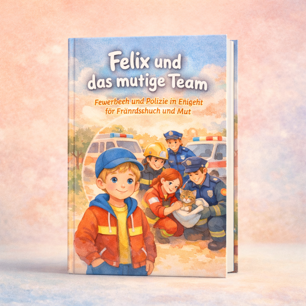 Felix und das mutige Team: Feuerwehr und Polizei im Einsatz für Freundschaft und Mut
