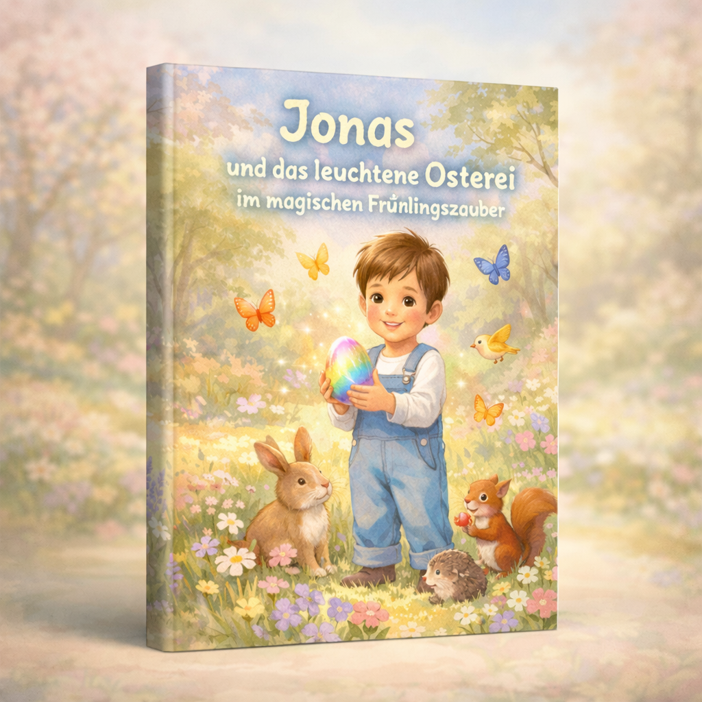 Jonas und das leuchtende Osterei im magischen Frühlingszauber