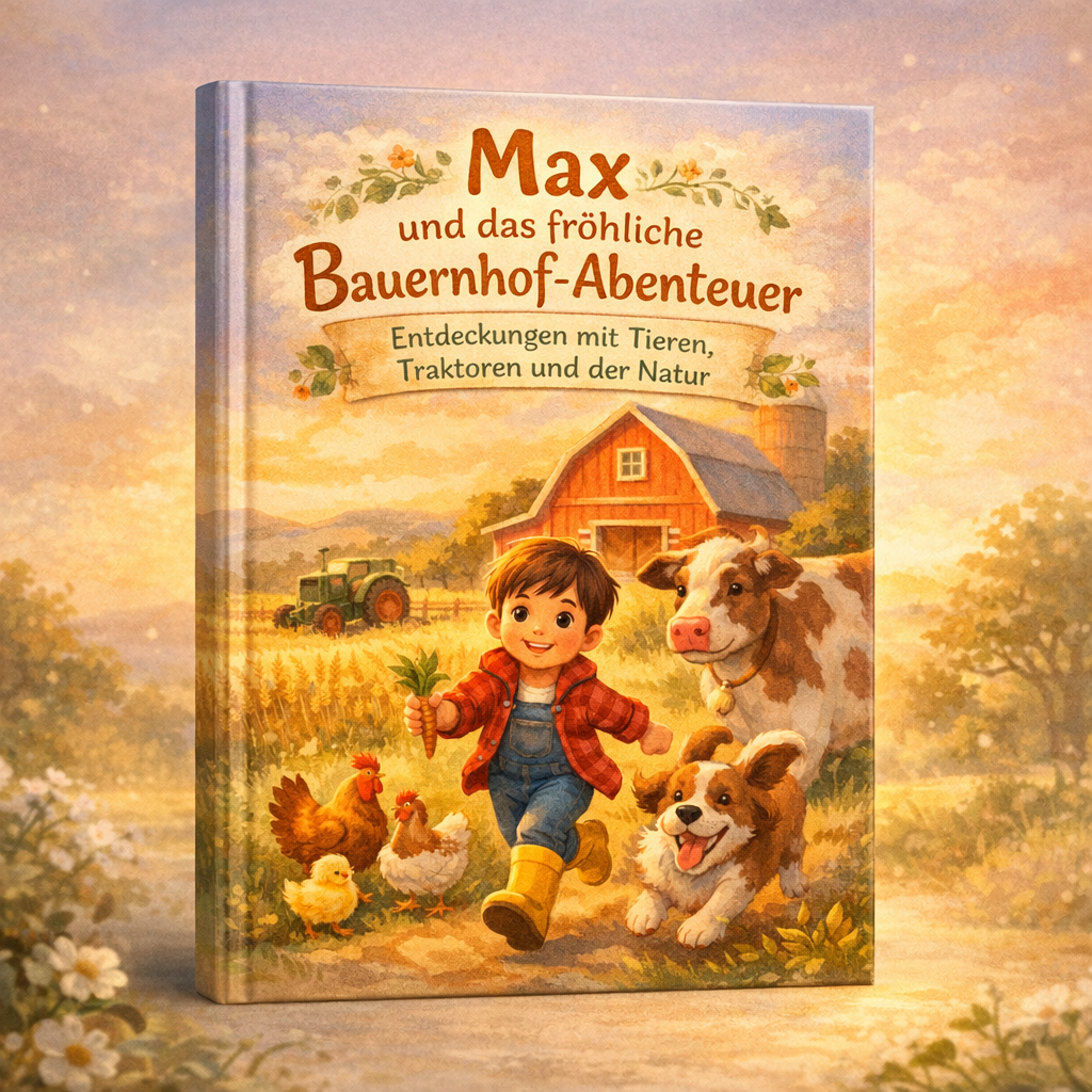 Max und das fröhliche Bauernhof-Abenteuer: Entdeckungen mit Tieren, Traktoren und der Natur