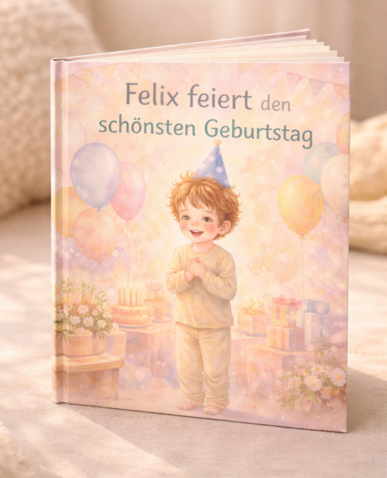 Felix feiert den schönsten Geburtstag – Personalisiertes Kinderbuch mit Namen & Widmung